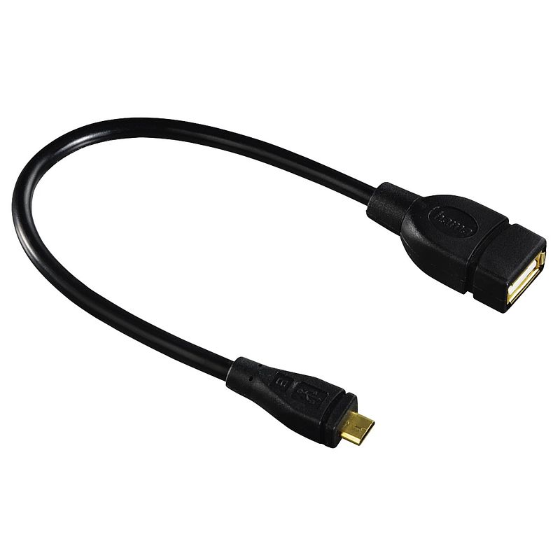 Foto van Hama usb-a naar micro-usb-adapter 0.15 meter oplader zwart