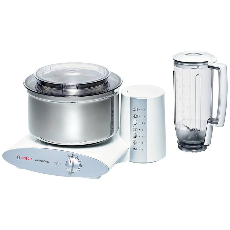 Foto van Bosch haushalt mum6n21 foodprocessor 1000 w wit, zilver