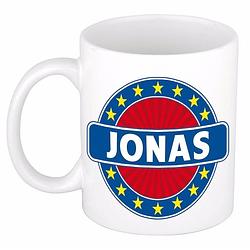 Foto van Jonas naam koffie mok / beker 300 ml - namen mokken