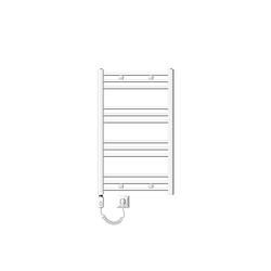 Foto van Ecd germany badkamerverwarmer elektrisch 600 x 800 mm met verwarmingselement 900 w - wit - recht met zijaansluiting