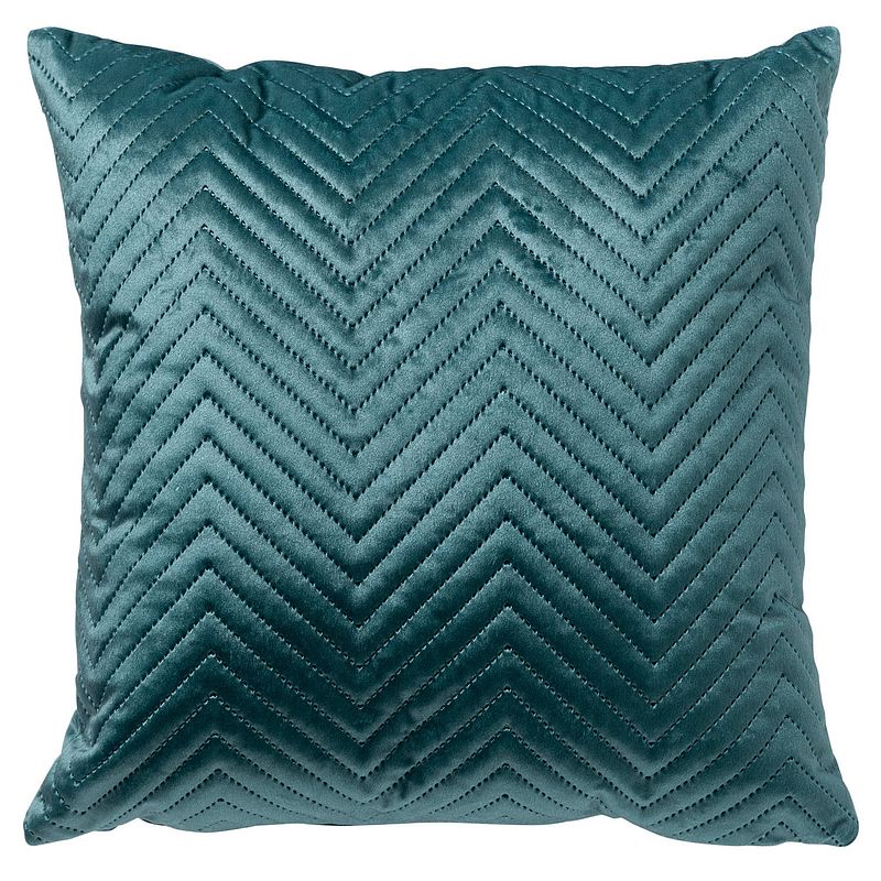 Foto van Dutch decor - duke - kussenhoes 40x40 cm - voorzien van subtiel geometrisch patroon - sagebrush green - groen