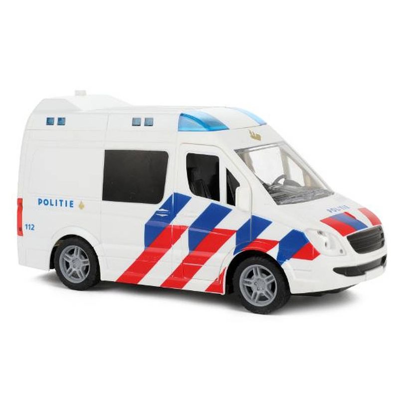 Foto van Toi-toys politiebus junior 21 cm wit/blauw/rood