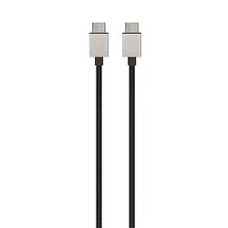 Foto van Grixx optimum kabel - usb-c naar usb-c - 3.1 high speed - gevlochten nylon - 3 meter - zwart