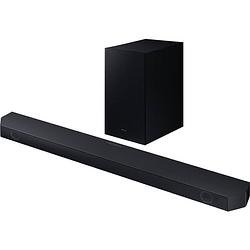 Foto van Samsung hw-q64gc/zg surroundsysteem zwart bluetooth, dolby atmos, incl. draadloze subwoofer, usb, wandbevestiging