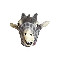 Foto van United entertainment verkleedmasker giraffe 40 x 37 cm latex grijs