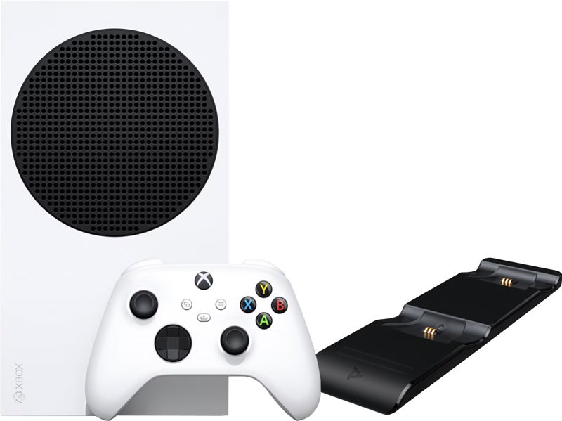 Foto van Xbox series s + pdp gaming dual charge system