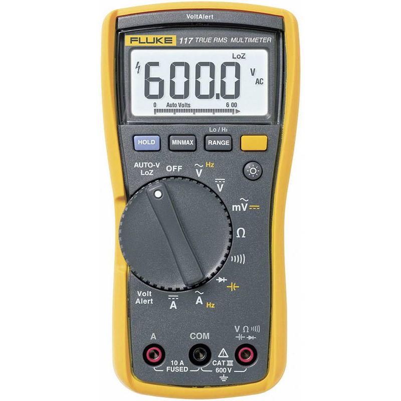 Foto van Fluke 117 multimeter digitaal cat iii 600 v weergave (counts): 6000