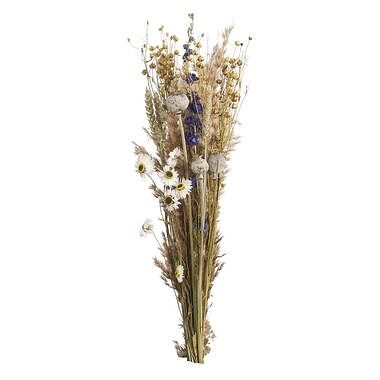 Foto van Droogbloemen boeket mix - naturel/blauw - 45 cm - leen bakker