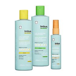 Foto van Imbue. curl - voordeelverpakking - shampoo, conditioner & haarserum