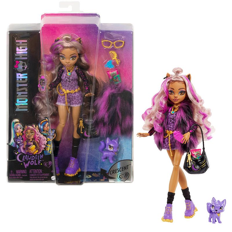 Foto van Monster high clawdeen wolf pop met huisdier en accessoires