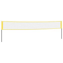 Foto van Vidaxl badmintonnet 600x155 cm pe-stof geel en zwart