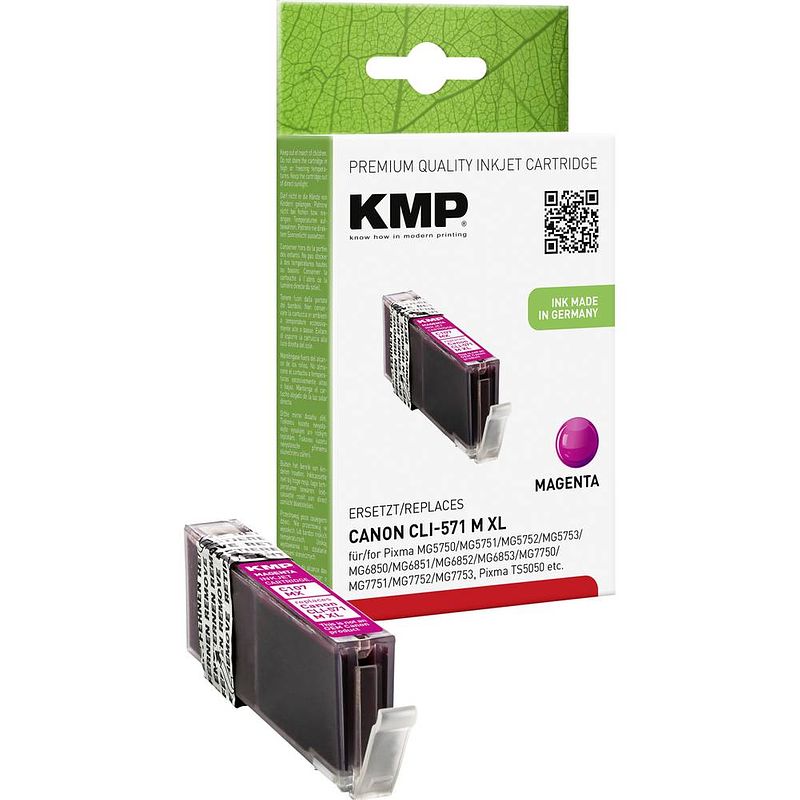 Foto van Kmp inkt vervangt canon cli-571m xl compatibel magenta c107mx 1569,0006