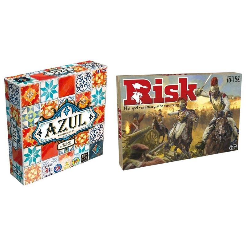 Foto van Spellenbundel - 2 stuks - azul nl/fr & hasbro risk