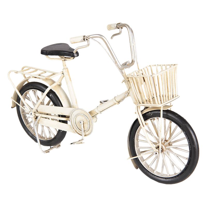 Foto van Clayre & eef witte model fiets 23*6*15 cm 6y3388