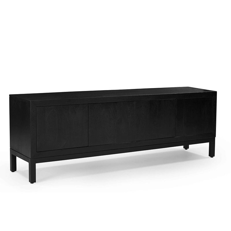 Foto van Giga meubel tv-meubel zwart - 180cm - mangohout - tv-meubel puck