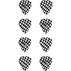 Foto van Fender wavy checkerboard 351 celluloid picks plectrumset (8 stuks)