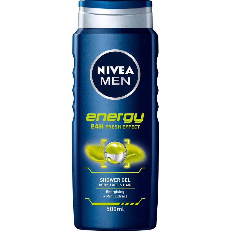 Foto van Nivea men energy shower gel 500ml bij jumbo