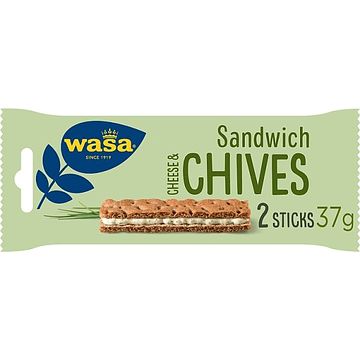 Foto van Wasa sandwich cheese & chives 3 x 37g bij jumbo