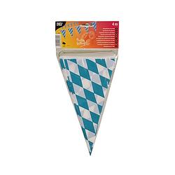 Foto van Oktoberfest vlaggenlijn blauw/wit bayern oktoberfest van 4 meter - vlaggenlijnen