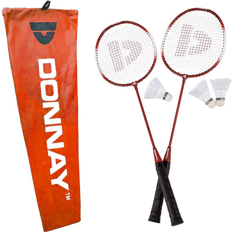 Foto van Badmintonset inclusief 3 shuttles badminton sport - met tas opbergtas