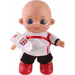 Foto van Falca voetbal babypop met schmink engeland 20 cm