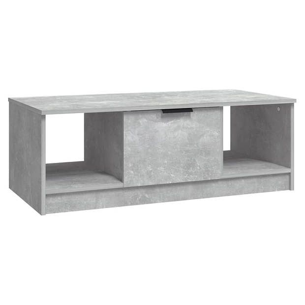 Foto van Vidaxl salontafel 102x50x36 cm bewerkt hout betongrijs