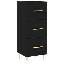 Foto van Vidaxl dressoir 34,5x34x90 cm bewerkt hout zwart