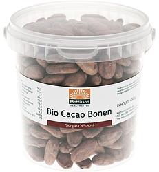 Foto van Mattisson healthstyle biologische cacao bonen raw