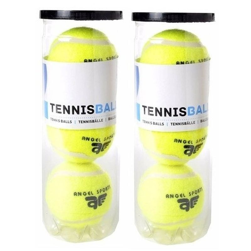 Foto van 6x tennisballen in koker - tennisballen