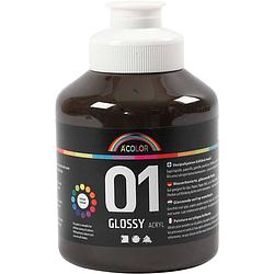 Foto van Packlinq school acrylverf glossy. bruin. glossy. 500 ml/ 1 fles