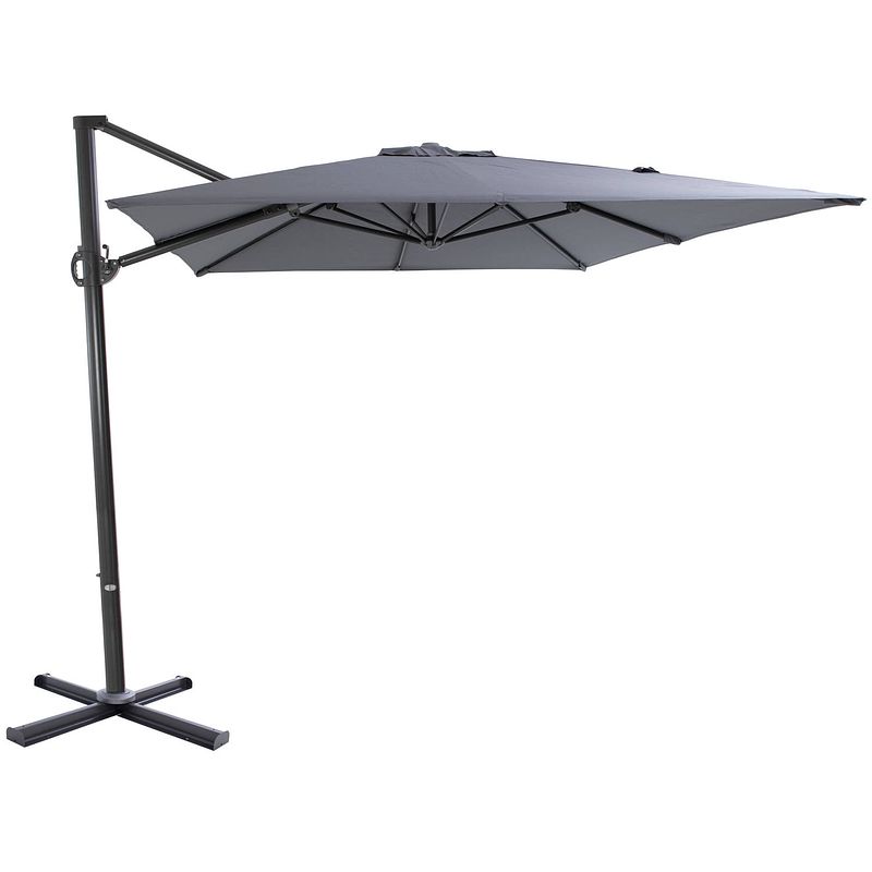 Foto van Sorara® roma basic zweefparasol 250 x 300 cm grijs