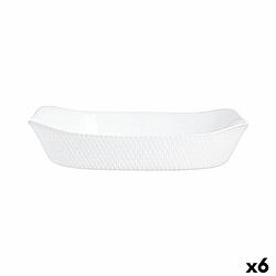 Foto van Serveerschaal luminarc smart cuisine wit glas 34 x 25 cm (6 stuks)