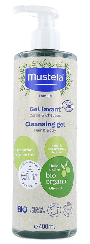 Foto van Mustela bio wasgel hair & body