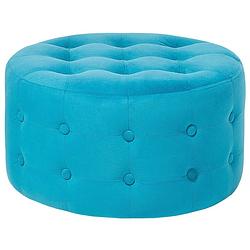 Foto van Beliani tampa - hocker-blauw-fluweel