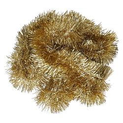 Foto van Kerstslinger - goud - 270 x 7 cm - glans - lametta/folie slinger - kerstslingers