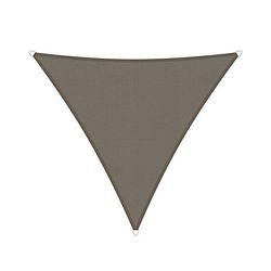 Foto van Compleet pakket: sunfighters waterdicht driehoek 3.5x4x4.5m taupe met rvs bevestigingsset en buitendoekreiniger