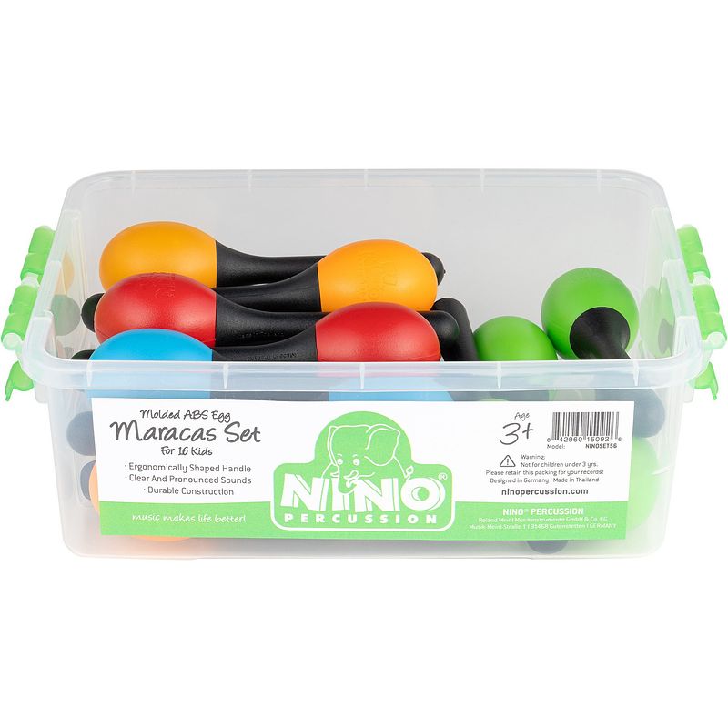 Foto van Nino percussion ninoset56 molded abs egg maracas set