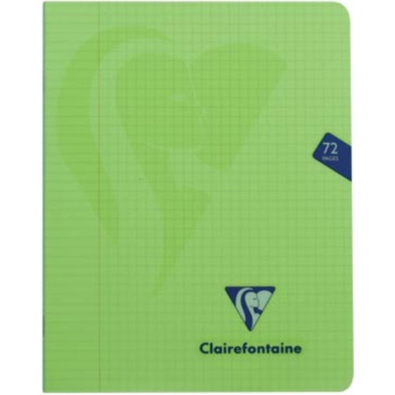 Foto van Clairefontaine schrift mimesys voor ft a5, 72 bladzijden, kaft in pp, geruit 5 mm, geassorteerde kleuren