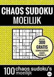 Foto van Sudoku moeilijk: chaos sudoku - nr. 4 - puzzelboek met 100 moeilijke puzzels voor volwassenen en ouderen - sudoku puzzelboeken - paperback