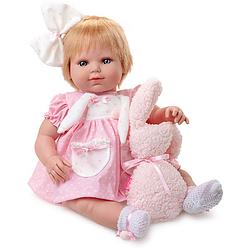 Foto van Berjuan babypop baby sweet meisjes 50 cm vinyl/textiel roze/wit