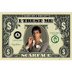 Foto van Poster scarface dollar 61 x 91,5 cm
