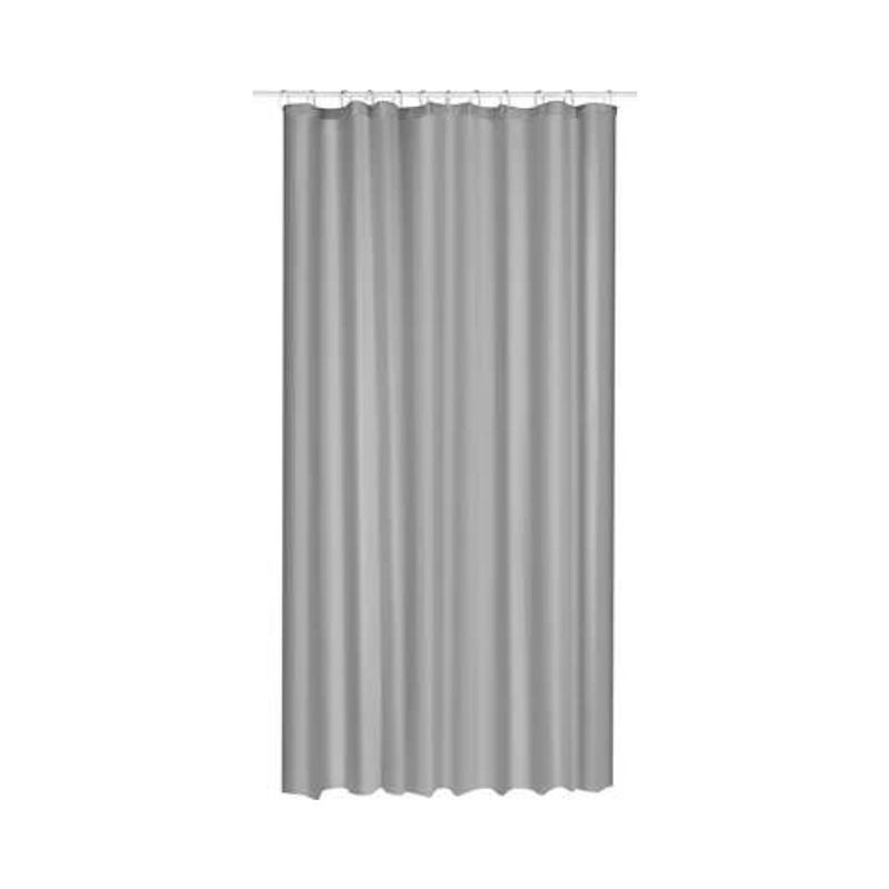 Foto van Marbeaux douchegordijn - anti schimmel - met ringen - grijs - 180x200 cm - polyester
