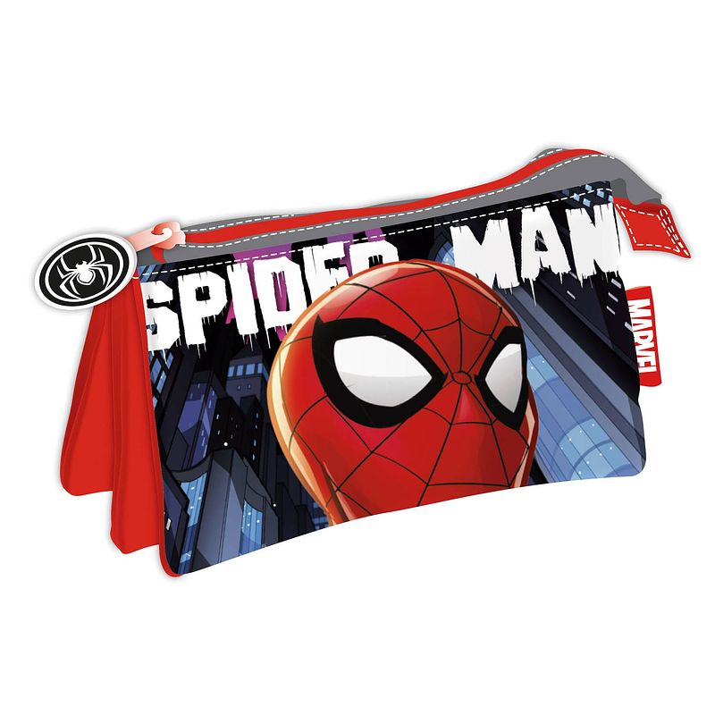 Foto van Marvel etui spider-man junior 21 x 11 cm polyester rood
