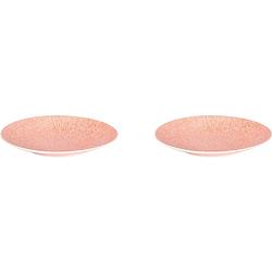 Foto van Palmer bord coupe cubical 21 cm roze stoneware 2 stuk(s)