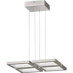 Foto van Wofi viso 6531.04.64.8000 led-hanglamp 55 w nikkel (mat)