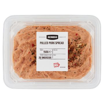 Foto van 2 voor € 4,50 | jumbo pulled pork spread 150g aanbieding bij jumbo