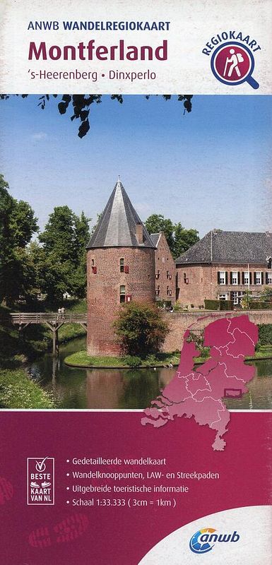 Foto van Wandelregiokaart montferland 1:33.333 - anwb - paperback (9789018046484)