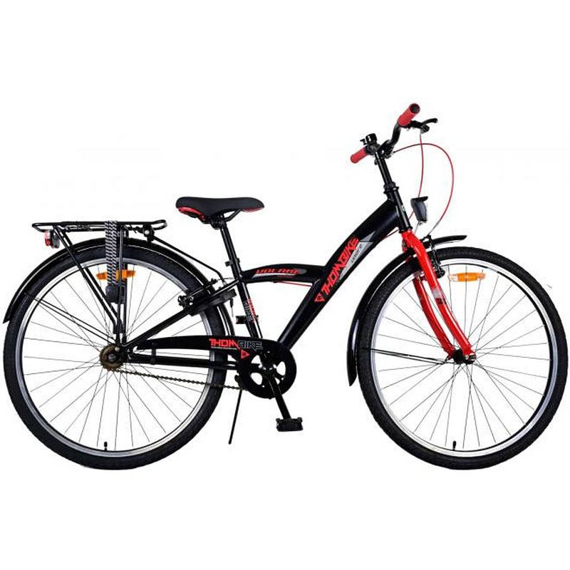 Foto van Volare thombike kinderfiets jongens 26 inch zwart rood twee handremmen