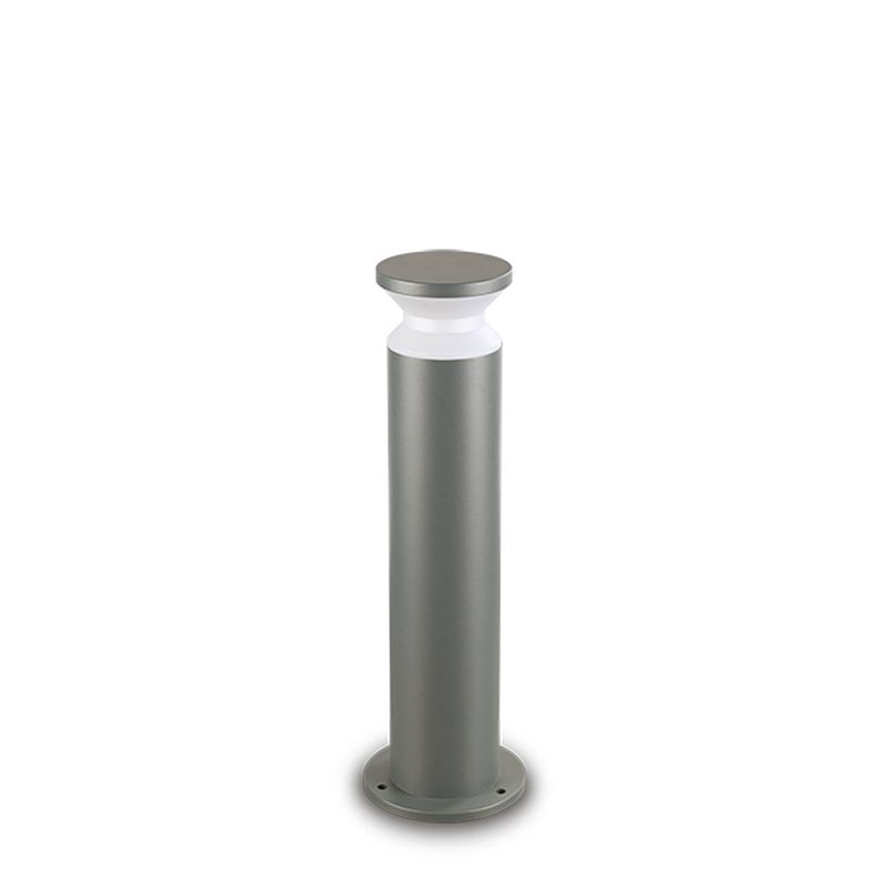 Foto van Moderne grijze sokkellamp - ideal lux torre - e27 fitting - 15w - stijlvolle buitenverlichting