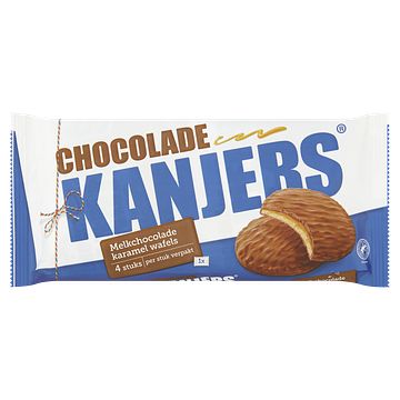 Foto van Kanjers melkchocolade karamel wafels 4 stuks bij jumbo